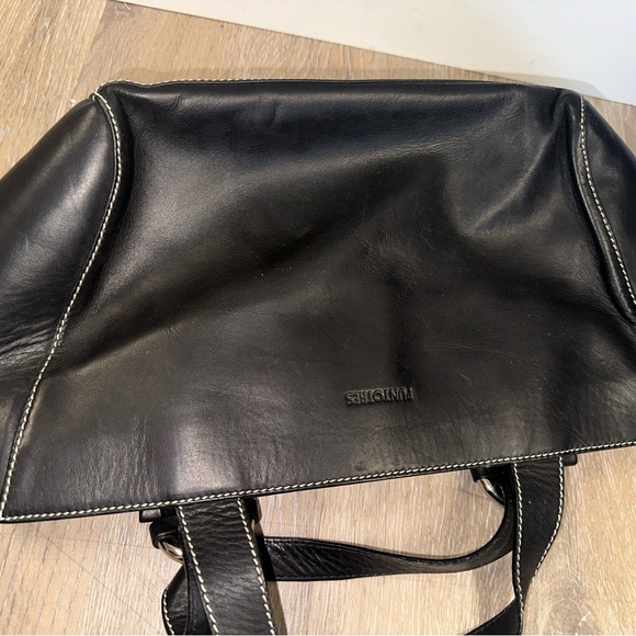 _Fortuna Valentino double handle animal print shoulder bag leather size 7H X 13L - Picture 10 of 16